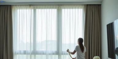 Delicate sheer drape cleaning lovely-banks-vic Matty Curtain Cleaning