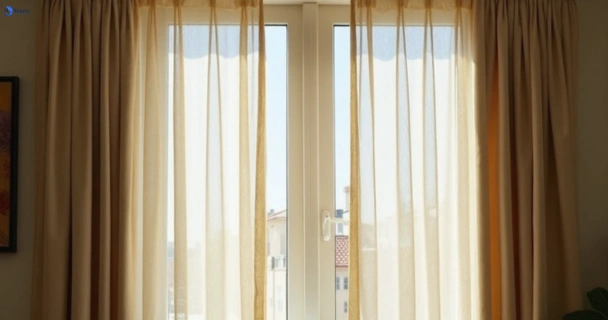 Dull dusty drapes in lovely-banks-vic before professional cleaning